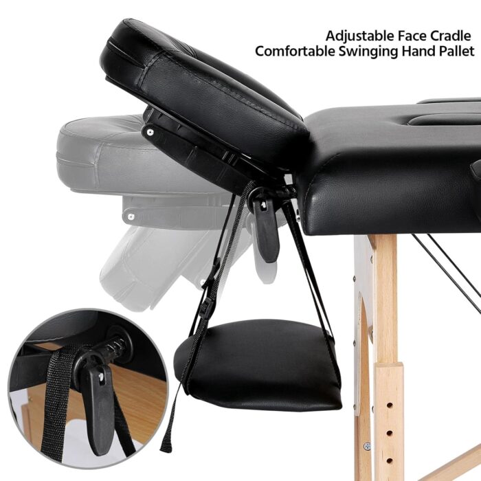 LIVIKON Foldable Massage Table - Wooden - Image 3