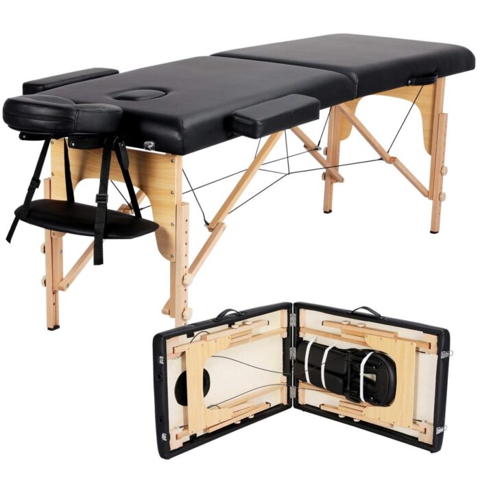 LIVIKON Foldable Massage Table - Wooden - Image 1